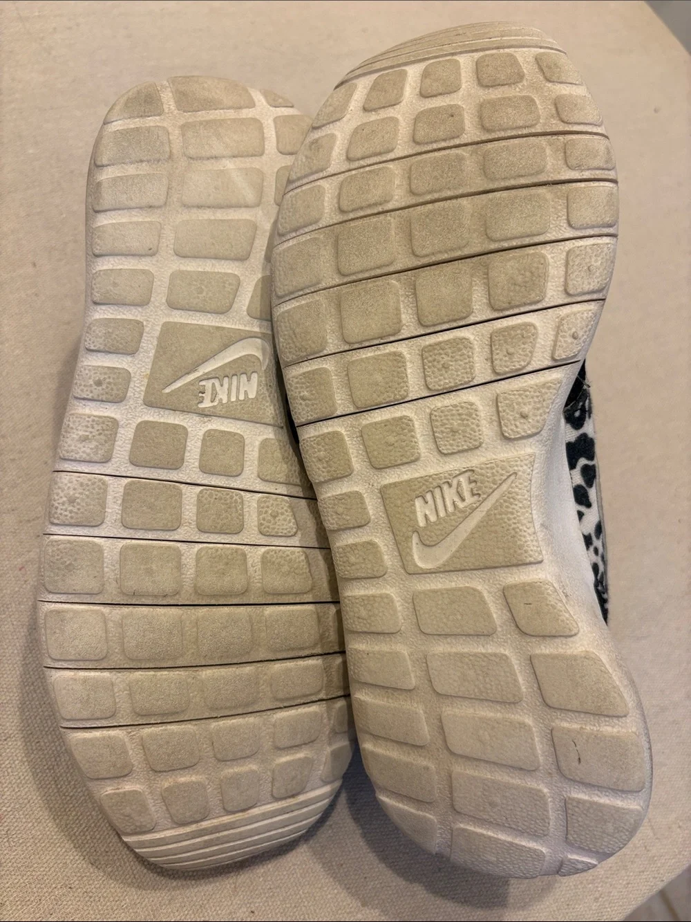Nike Youth Black and White Leopard-Accent Sneakers